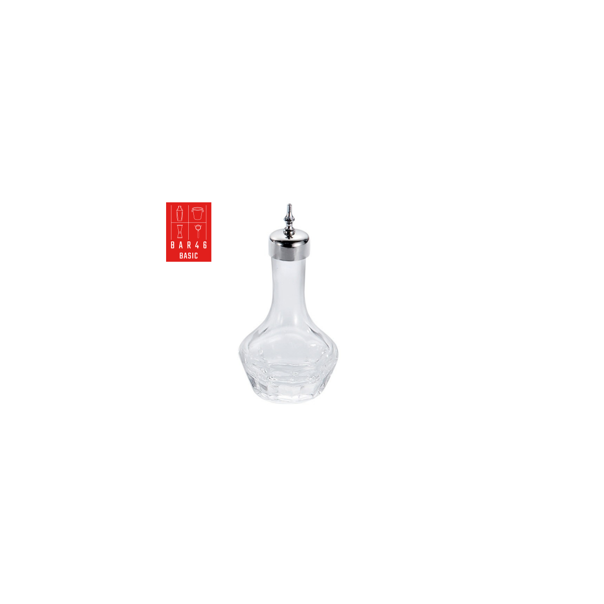 Bar46 Brand Bevelled Glass Bitter Bottle 50 ml – Classic Dasher Bottle for Mixology