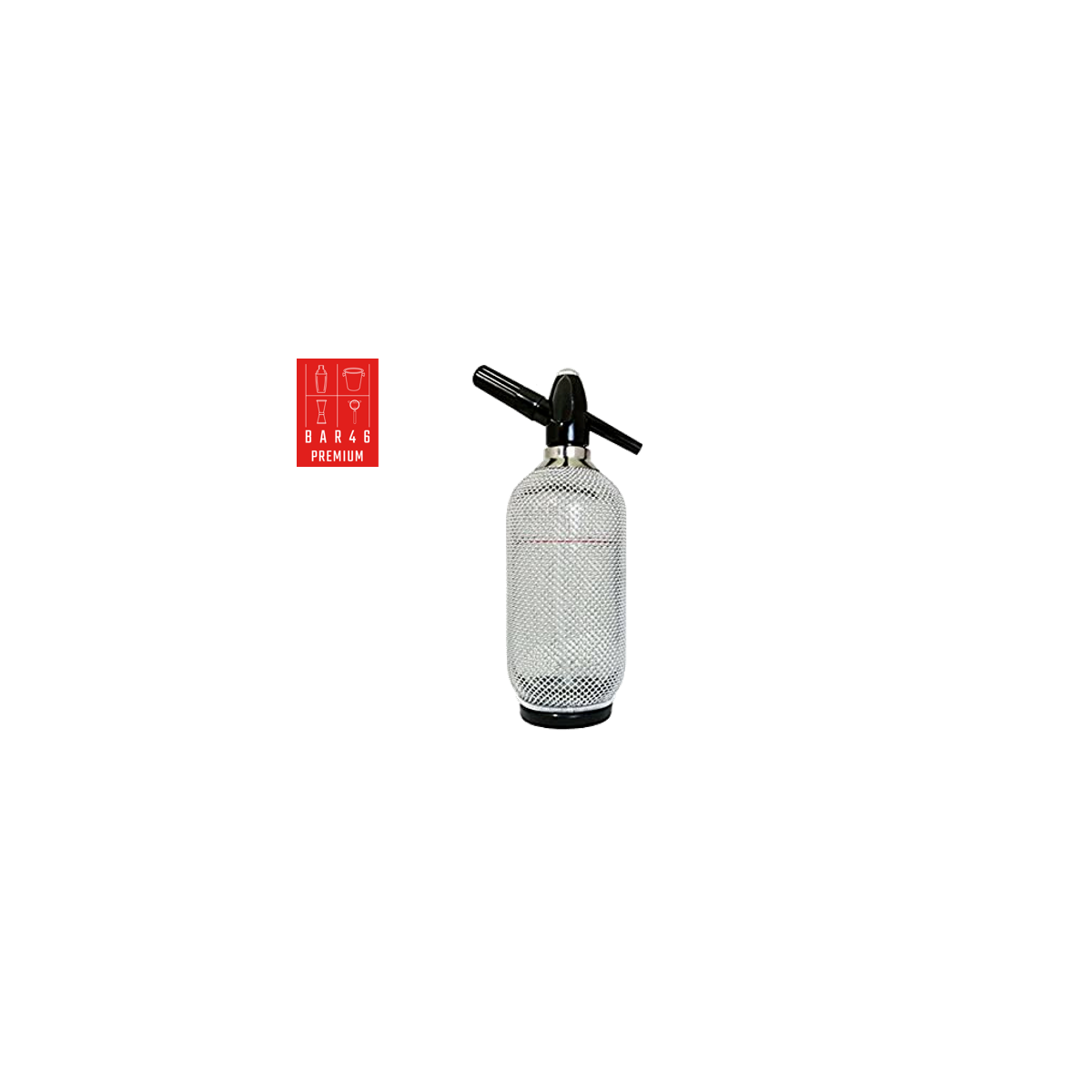 Classic Stainless Steel Mesh Soda Siphon 1L – Carbonated Water Maker | Bar46 Brand