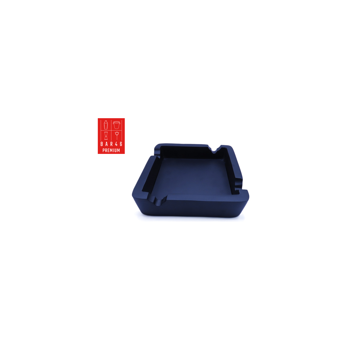 Heavy Aluminium Cigar Ashtray – Black Matte | Bar46 Brand