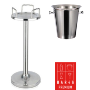 Set Tulip Stand + Premium Wine Bucket with Knobs (Stainless Steel, 5 L) Bar46 Brand