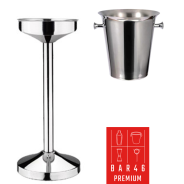 Set Riviera Stand + Premium Wine Bucket with Knobs (Stainless Steel, 5 L) Bar46 Brand