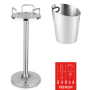 Set – Tulip Stand + Two Handle Ice Bucket (4.2 L, Stainless Steel) Bar46 Brand