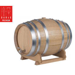 Oak Wine Barrel 5L – Wooden Whiskey Dispenser & Bar Decor