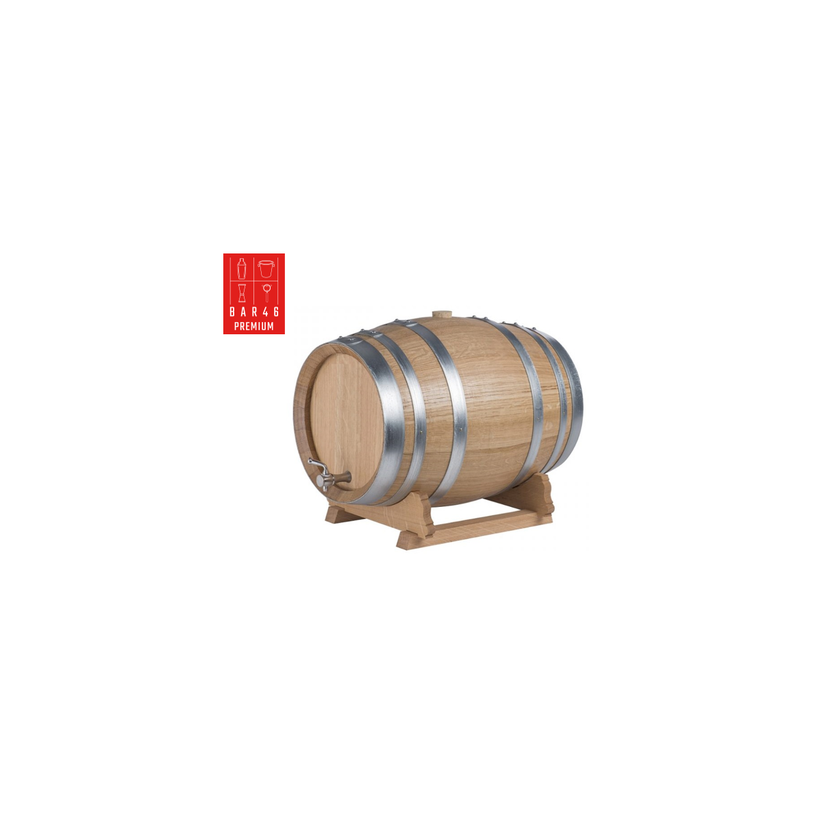 Oak Wine Barrel 5L – Wooden Whiskey Dispenser & Bar Decor