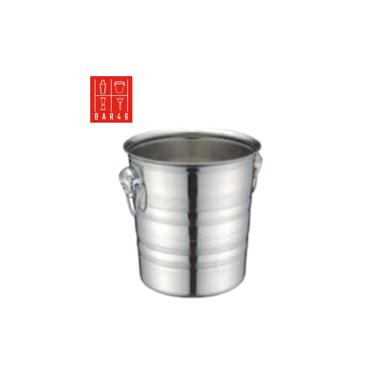 Bar46 Brand Riviera Stand + Ring Handle Wine Bucket Set (3 L, Stainless Steel)