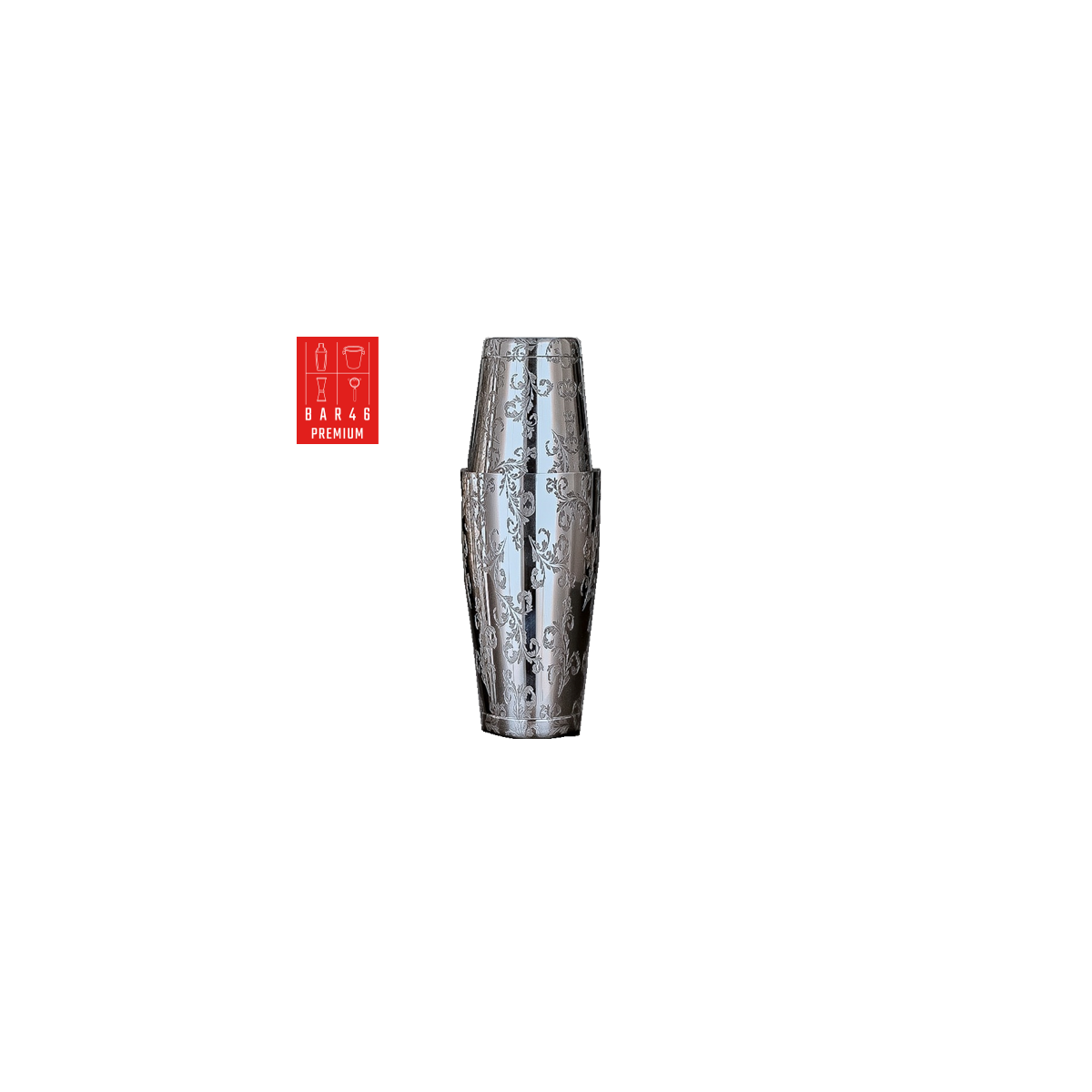 Etched Leaf Boston Cocktail Shaker Set 540ml/750ml – Bar46 Brand