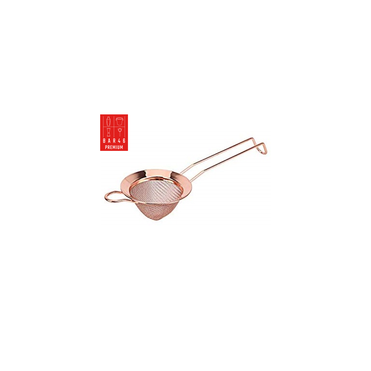 Bar46 Brand Copper Plated Fine Mesh Cocktail Strainer 23 cm