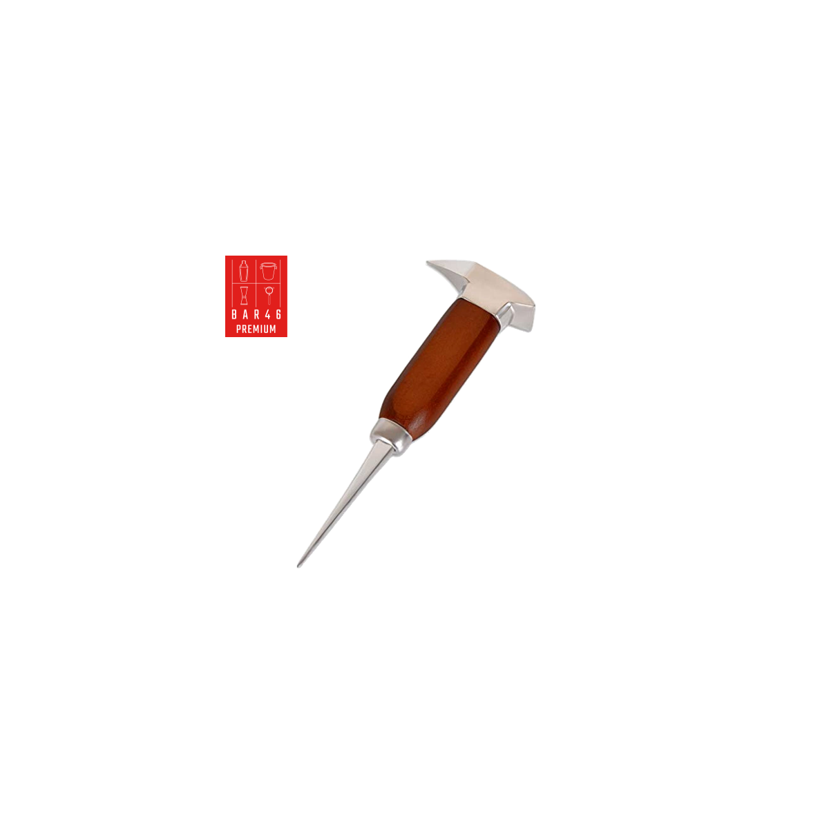 Stainless Steel Ice Pick with Wooden Handle – 18cm Bar Tool | Bar46 Brand