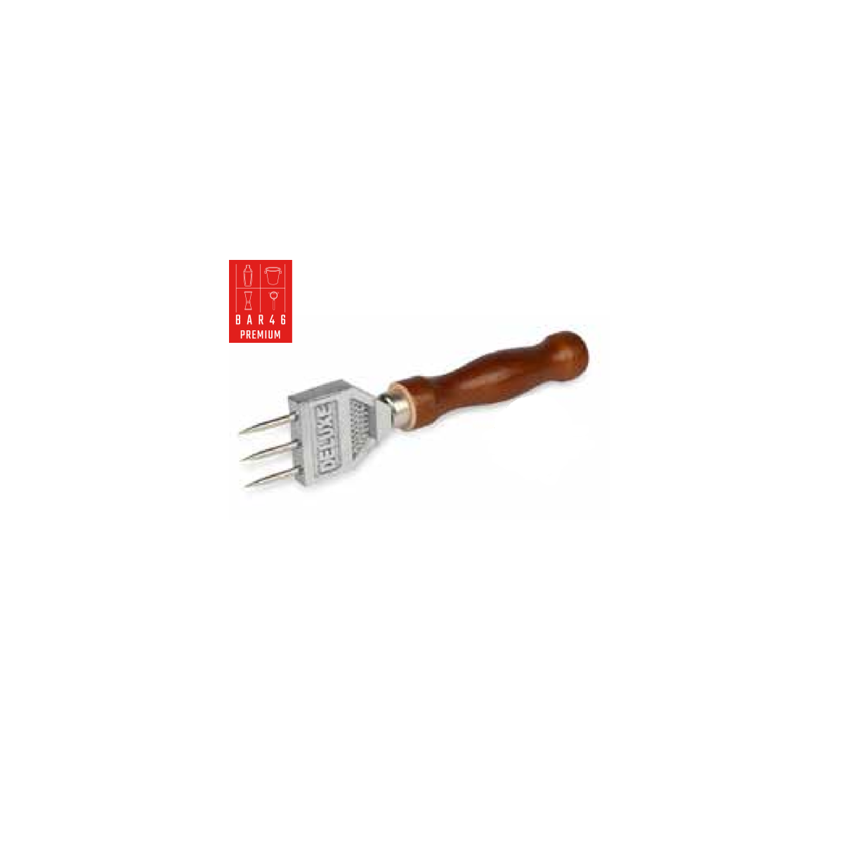 Deluxe 3-Prong Ice Pick with Wooden Handle – 18cm | Bar46 Brand