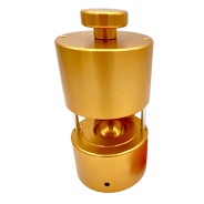 Gold Aluminium Ice Ball Maker – 55mm Sphere Press | Bar46 Brand