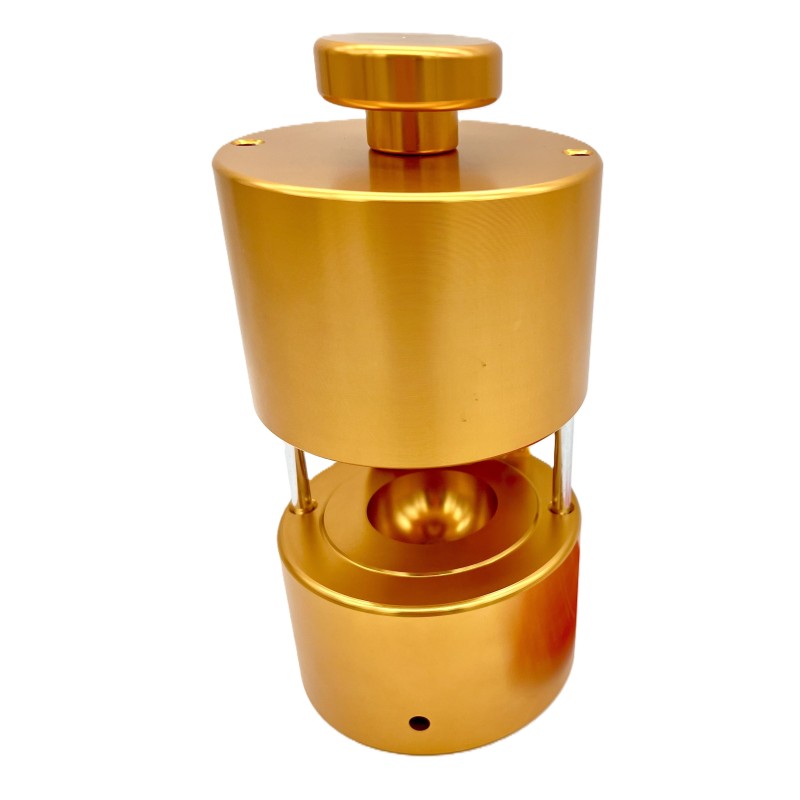 Gold Aluminium Ice Ball Maker – 55mm Sphere Press | Bar46 Brand