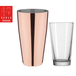 Vendôme, Premium Boston Copper Plated Shaker Set, (28oz/80cl) & (16oz/50cl)