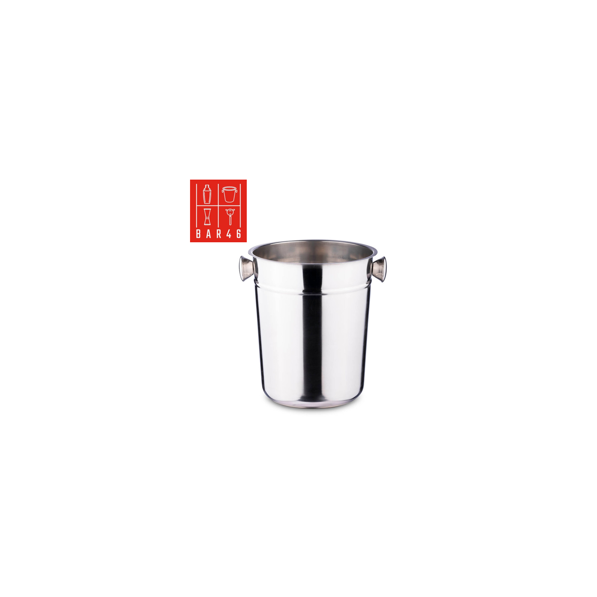 Bar46 Brand Stainless Steel Champagne Bucket 6 L with Knobs | Premium Chiller