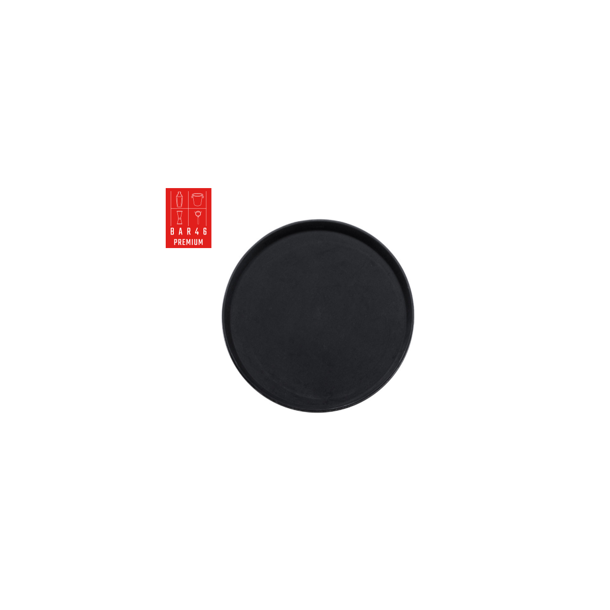 Fiberglass Non-Slip Tray 35cm – Black Round Service Tray