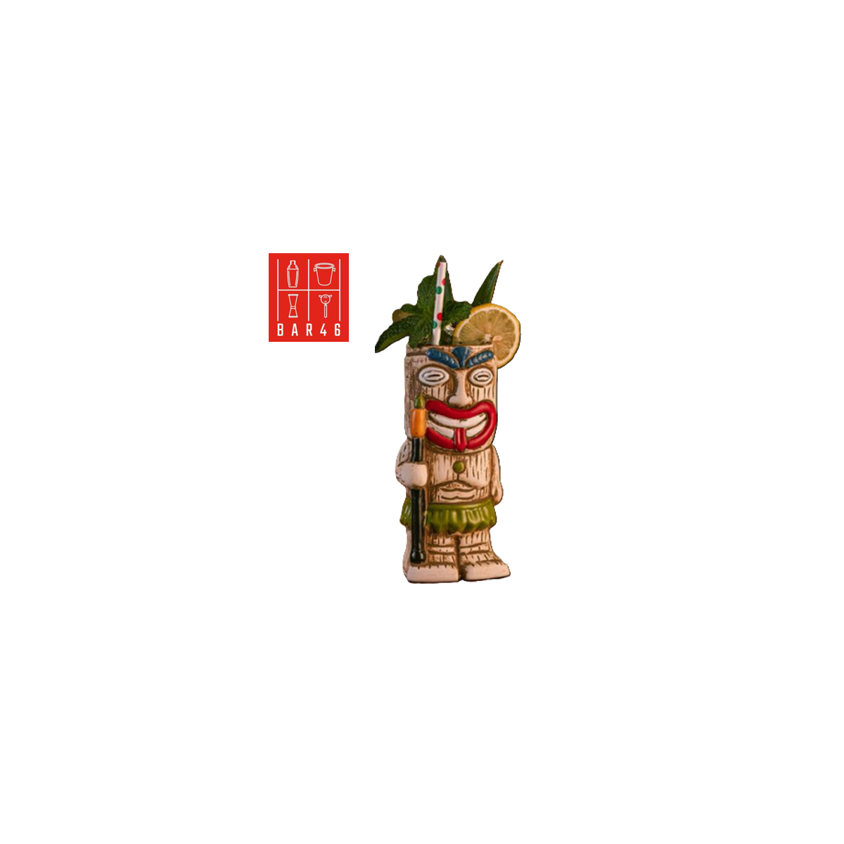 Moko Kali Ceramic Tiki Mug 450ml – Bar46 Brand Cocktail Mug