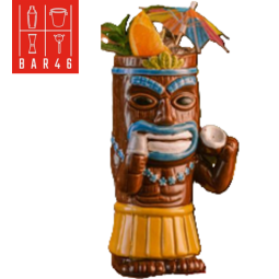 Mow Kari Ceramic Tiki Mug 450ml – Bar46 Brand | Tropical Cocktail Mug