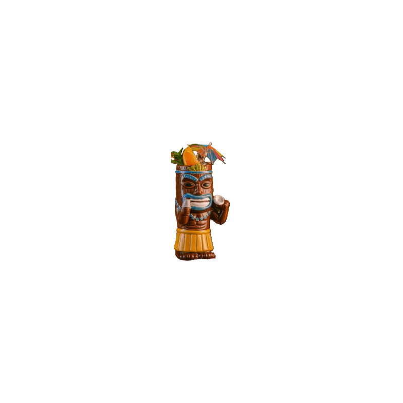 Mow Kari Ceramic Tiki Mug 450ml – Bar46 Brand | Tropical Cocktail Mug