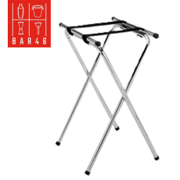 Stainless Steel Tray Stand Silver 81cm – Foldable & Durable | Bar46 Brand