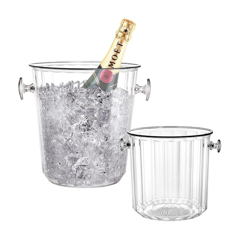 Clear Ice Bucket – 3.6L Wine & Champagne Cooler | Polycarbonate