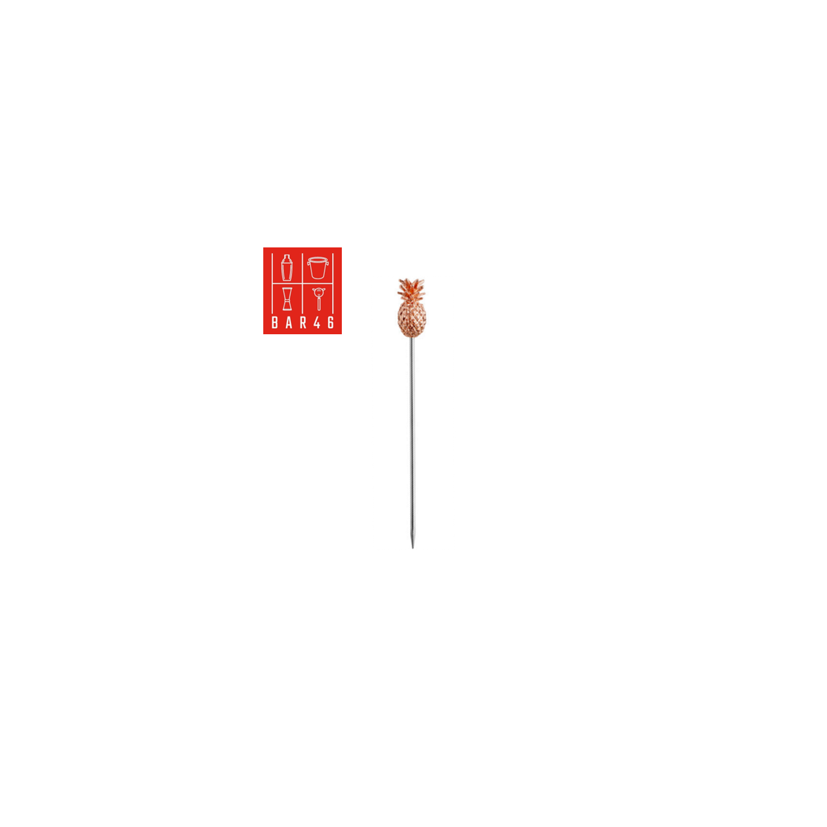 Copper Cocktail Pick with Pineapple Top – Bar46 Brand Professional Bar Tool