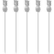 Stainless Steel Cocktail Pick with Pineapple Top | Bar46 Brand