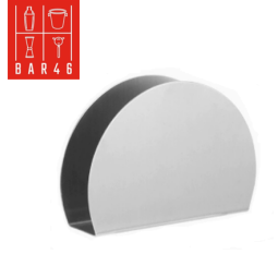 Stainless Steel Half Moon Napkin Holder – 12cm | Modern Tabletop Display