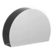 Stainless Steel Half Moon Napkin Holder – 12cm | Modern Tabletop Display