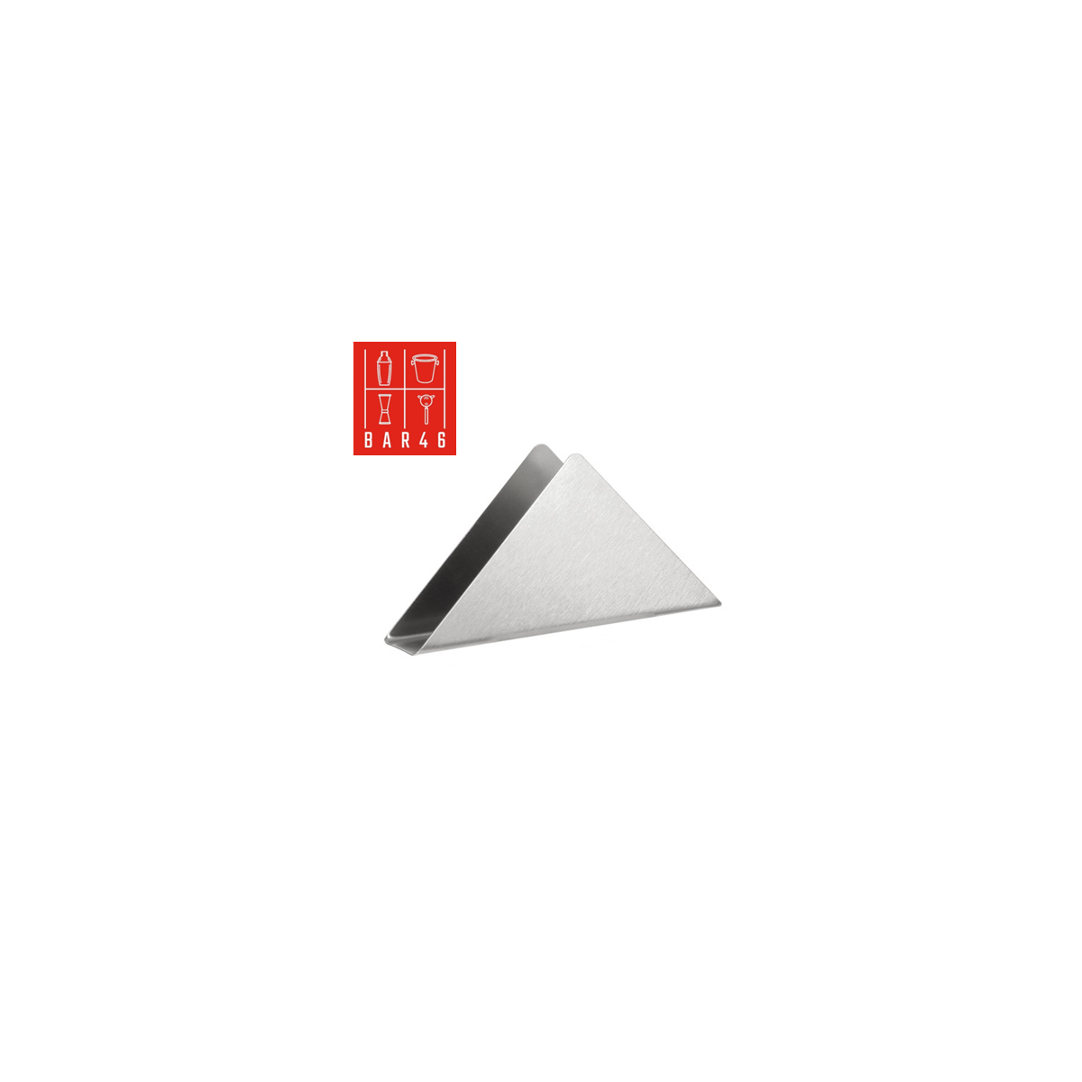 Stainless Steel Triangle Napkin Holder – 13.5cm | Premium Tabletop Display