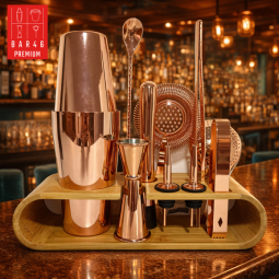 Set – Bar46 Brand Copper Plated Mixology Bartender 11 Pieces Set