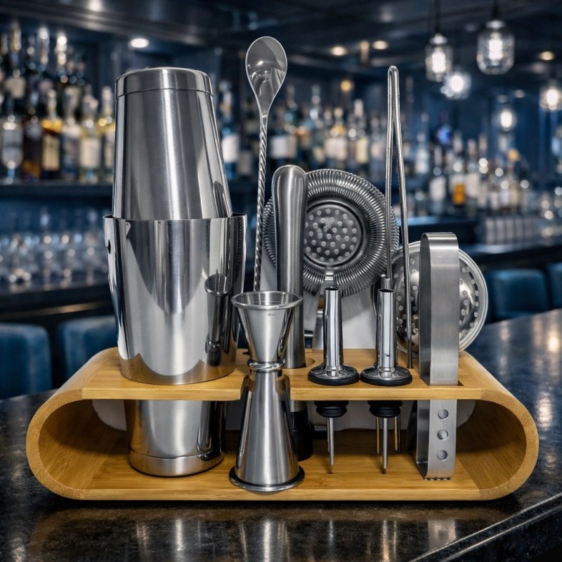 Set – Bar46 Brand Vendôme Premium Stainless Steel Mixology Bartender 11 Pieces Set