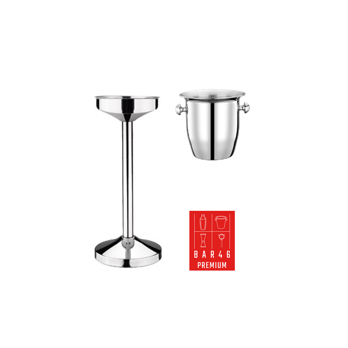 Set – Riviera Stand + Premium Wine Bucket with Handles (4 L)