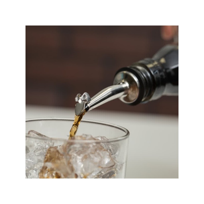 Stainless Steel Liquor Pourer with Flip Cap | Bar46 Brand