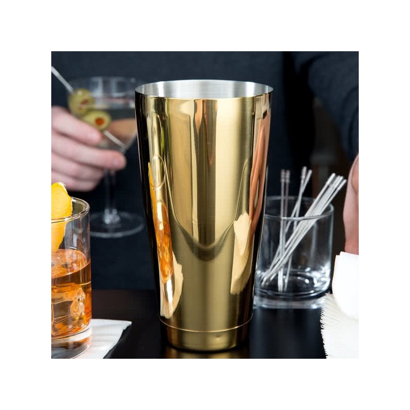 Gold Plated Boston Bar Shaker, (28oz/80cl)