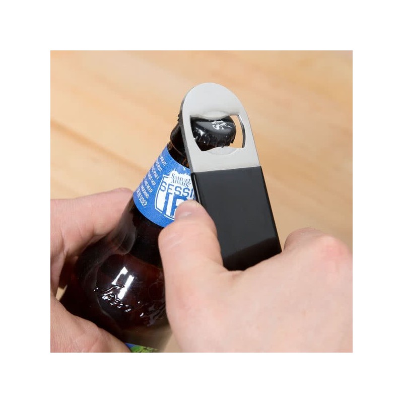 Vinyl Black Flat Bottle Opener – Professional Bar Blade by Bar46 Brand