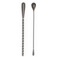 Manhattan, Gunmetal Black Plated Teardrop Bar Spoon,  (11"/30cm)