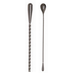 Manhattan, Gunmetal Black Plated Teardrop Bar Spoon,  (11"/30cm)