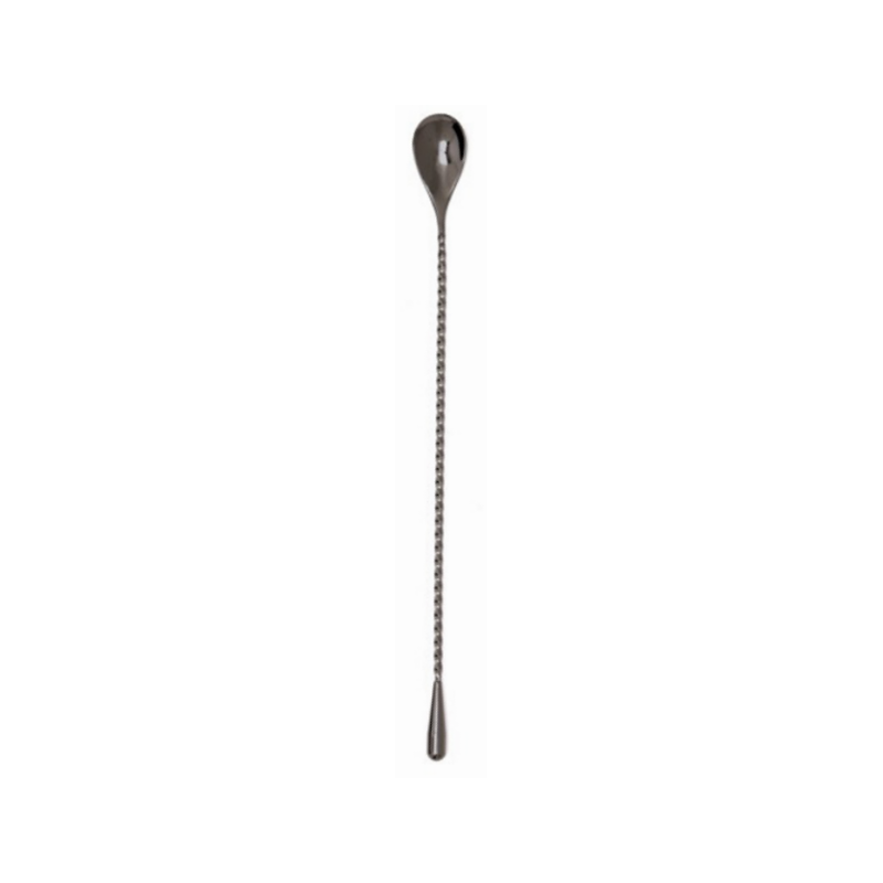 Manhattan, Gunmetal Black Plated Teardrop Bar Spoon,  (11"/30cm)