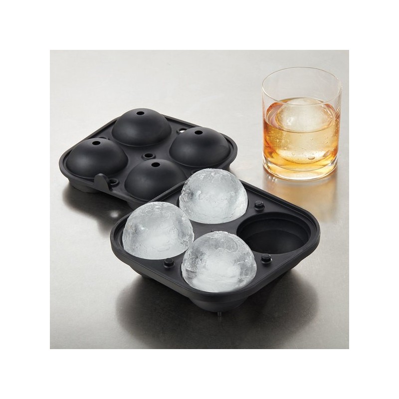 Silicone Ice Ball Mould – 4 Large Spheres for Cocktails | Bar46