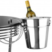 Bar46 Brand Table Edge Wine Bucket Stand – Stainless Steel 17 cm Ring