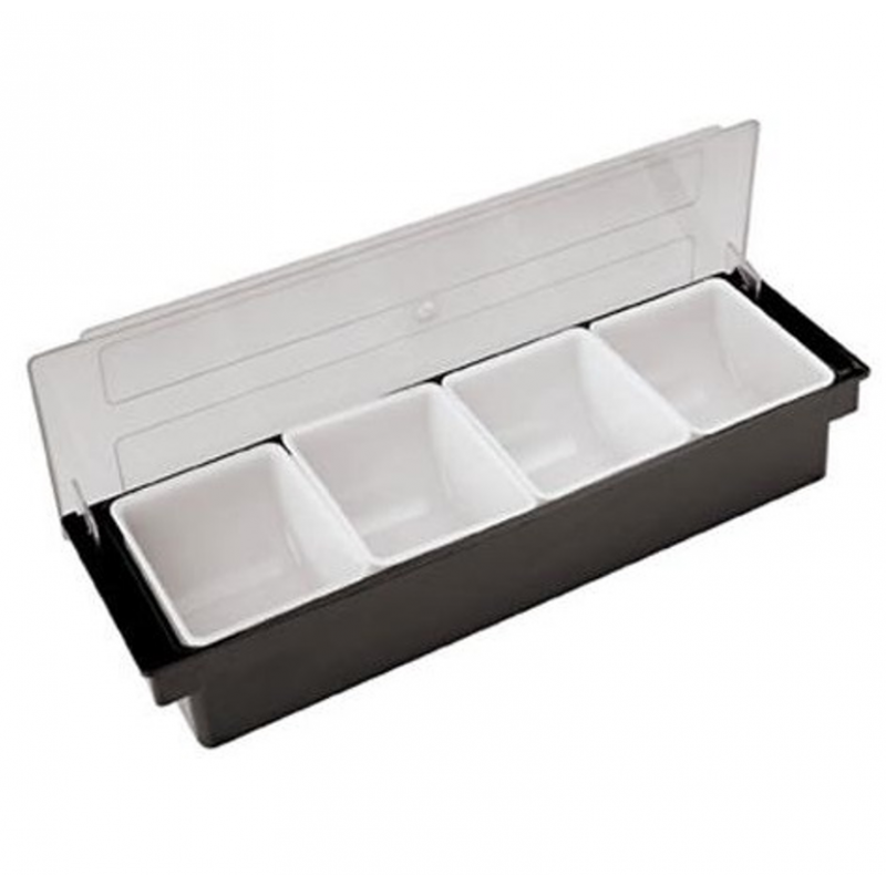 Bar Condiment & Garnish Dispenser 4 Sections | Bar46 Brand