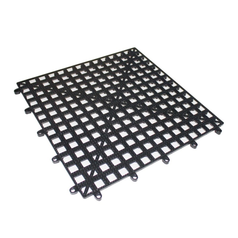 Black Interlocking Bar Mat 31x31cm– Professional Rubber Surface Mat