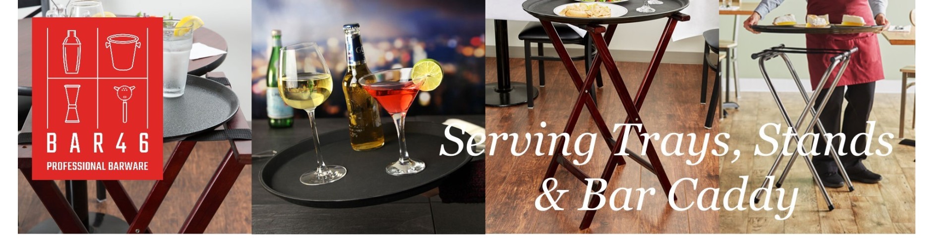 Serving Trays, Stands & Bar Caddy